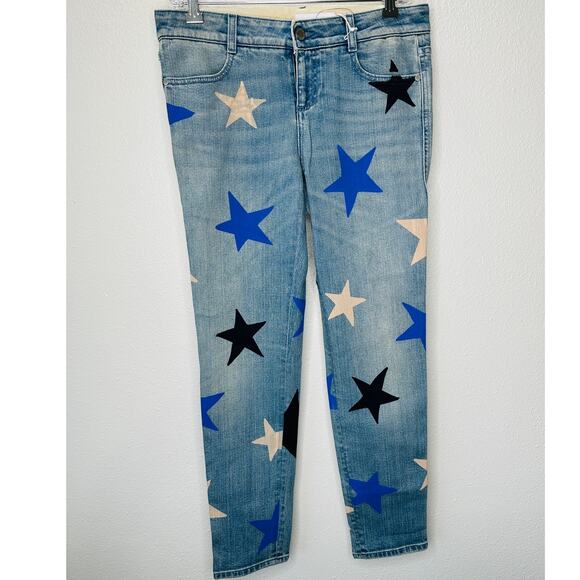 NWT Stella McCartney Blue Star Low Rise Skinny Boyfriend Jeans 29 - Picture 2 of 13